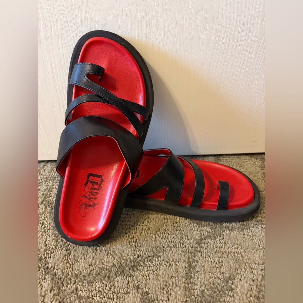Vegan leather Kat Von D sandal